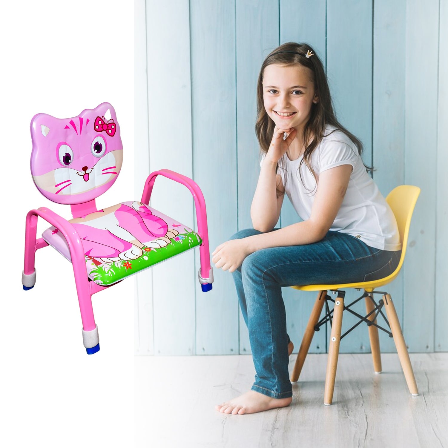 Cartoon Baby Chair Strong Steel Cushion & Comfortable Baby Chair High Quality Chair (1 Pc) Cartoon Baby Chair Strong Steel Cushion & Comfortable Baby Chair High Quality Chair (1 Pc)